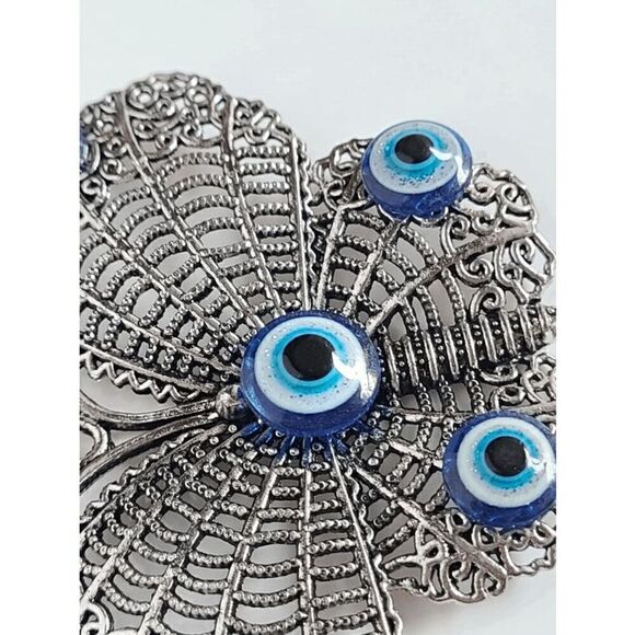 π¦ Butterfly Evil Eye Good Luck Charm Accessory Keychain Keyring NEWβW/GIFT BOX - Picture 7 of 11